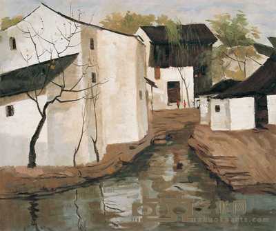 吴冠中 1968年作 水乡 64×53.4cm